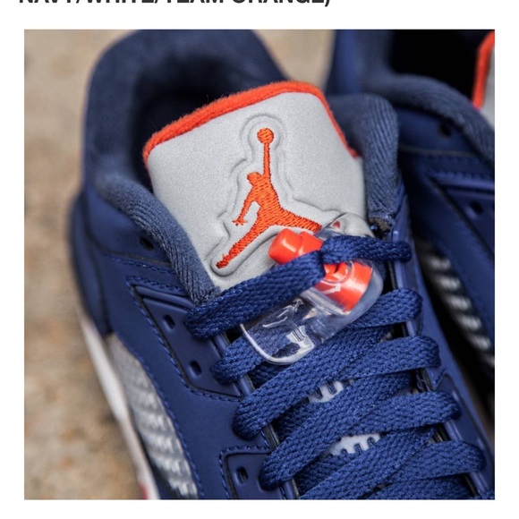 AIR JORDAN 5 RETRO LOW KNICKS (GS) BIG KIDS (DEEP ROYAL BLUE/WHITE/TEAM ORANGE) - Picture 13 of 13